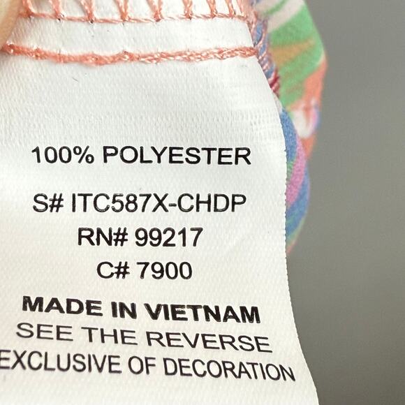 Moa Moa Top Women 2X Peach Floral V-Neck Long Sleeve Blouse Cottage Crochet Trim - Picture 6 of 9